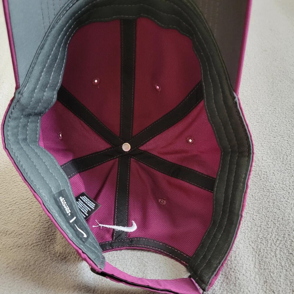 Nike Legacy91 Hat Cap Dri Fit Purple White Swoosh Adjustable Strap - Picture 8 of 9